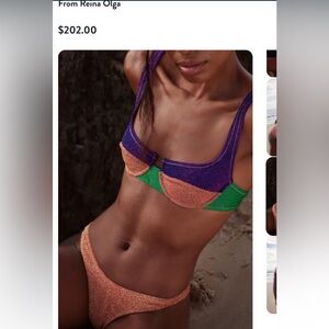 Swimsuit two piece Free People x Reina Olga new with tags and bag size 2